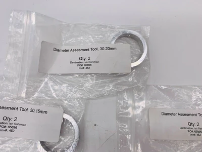 DIAMETER ASSESSMENT TOOL , (LOT of 7 RING GAGES)
