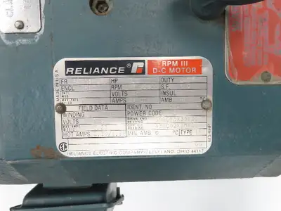 Reliance T21S0301B-YN RPM III DC Motor 7.5Hp 1750/2300 RPM 240V SC2113ATZ