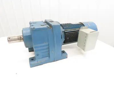 Sew Eurodrive R87 DV100L4/BMG Inline Gearmotor 3kw 277/480V 63.68:1 Ratio 27rpm