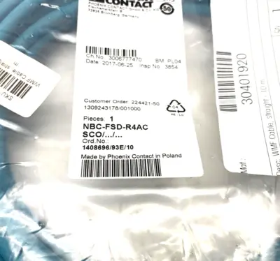 New | in-Stock Phoenix Contact Ethernet Network Cable Cable & Wire Michigan US | Maverick Industrial Sales #1401602