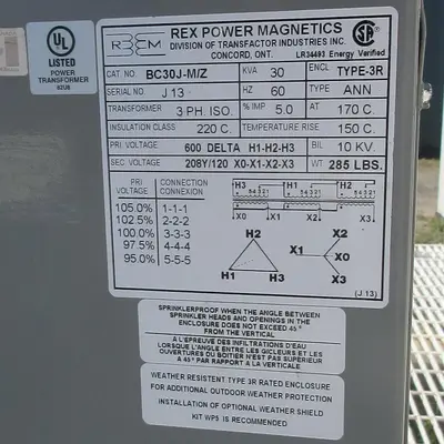 USED REX POWER MAGNETICS BC30J-M/Z