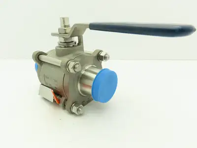 PBM  SPH-H5B-A-A038 Stainless 316 Sanitary 3Pc Ball Valve 2" Butt Weld 720PSI