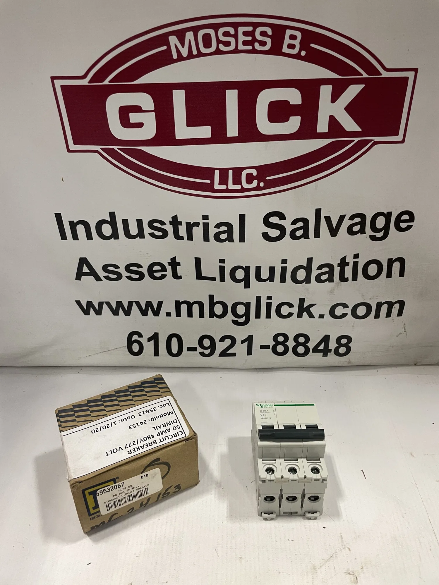 Schneider Electric MG24153 50A 3 Pole Circuit Breaker 240V 480Y/277V -NIB
