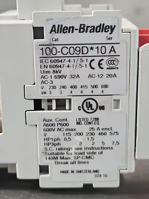 Allen Bradley 100S-C09DJ14BC Ser A Safety Contactor Assy loc4D3