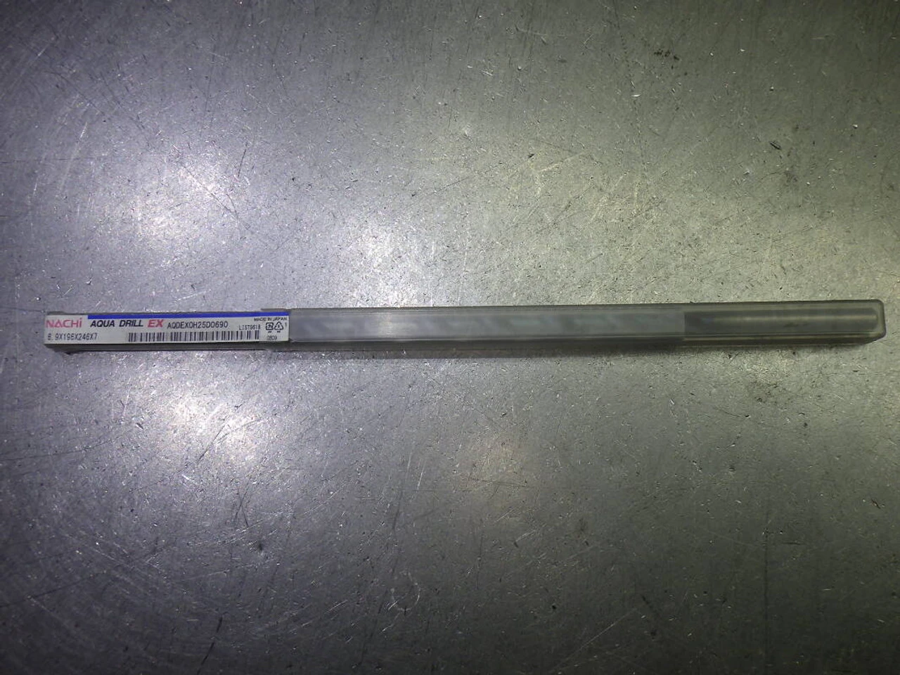 Nachi Aqua EX 6.9mm Coolant Thru 25xD Carbide Drill AQDEX0H25D0690 (LOC1972A)