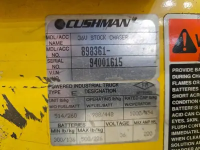 USED CUSHMAN 898361
