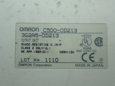 Used OMRON C5000D213 PLC Input & Output Ohio US | HGR 24 #907441