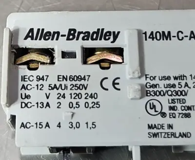 Allen-Bradley 140M-C-AFA10 Auxiliary Contact Block Front Mounted. Loc4D21