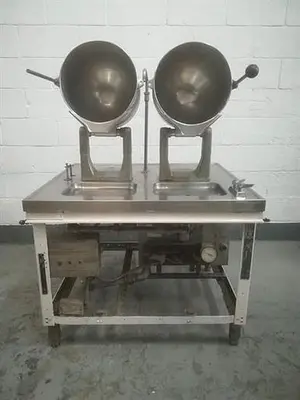 Groen model TDC/2-20 stainless steel twin kettle