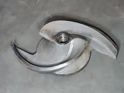 Pump Impeller, 6x8-18, 2 Vane, 316SS, 53106-1