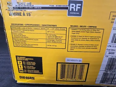 DeWalt Air Powered Roofing Nailer