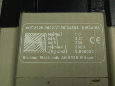 Used BRUNNER _UNKNOWN_ Servo Motors | OCO Industrial #1614341