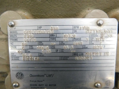 Used GE 5KS513SAA353 A.C. Motors Ohio US | Equipment Recovery Corp. #1331611