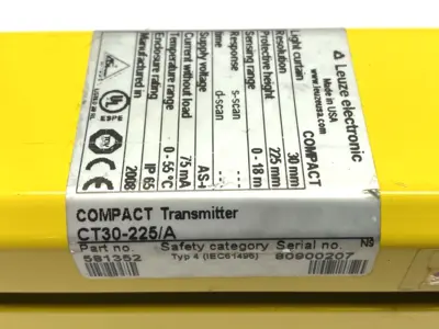 Used Leuze Safety Light Curtain Compact Transmitter 581352 Light Curtains & Grids Michigan US | Maverick Industrial Sales #1487261