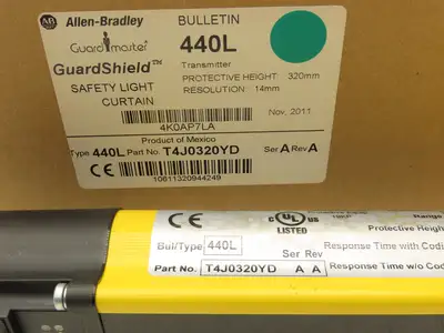 440L-P4J0320YD GuardMaster Guardshield Safety Light Curtain Transmitter/Receiver