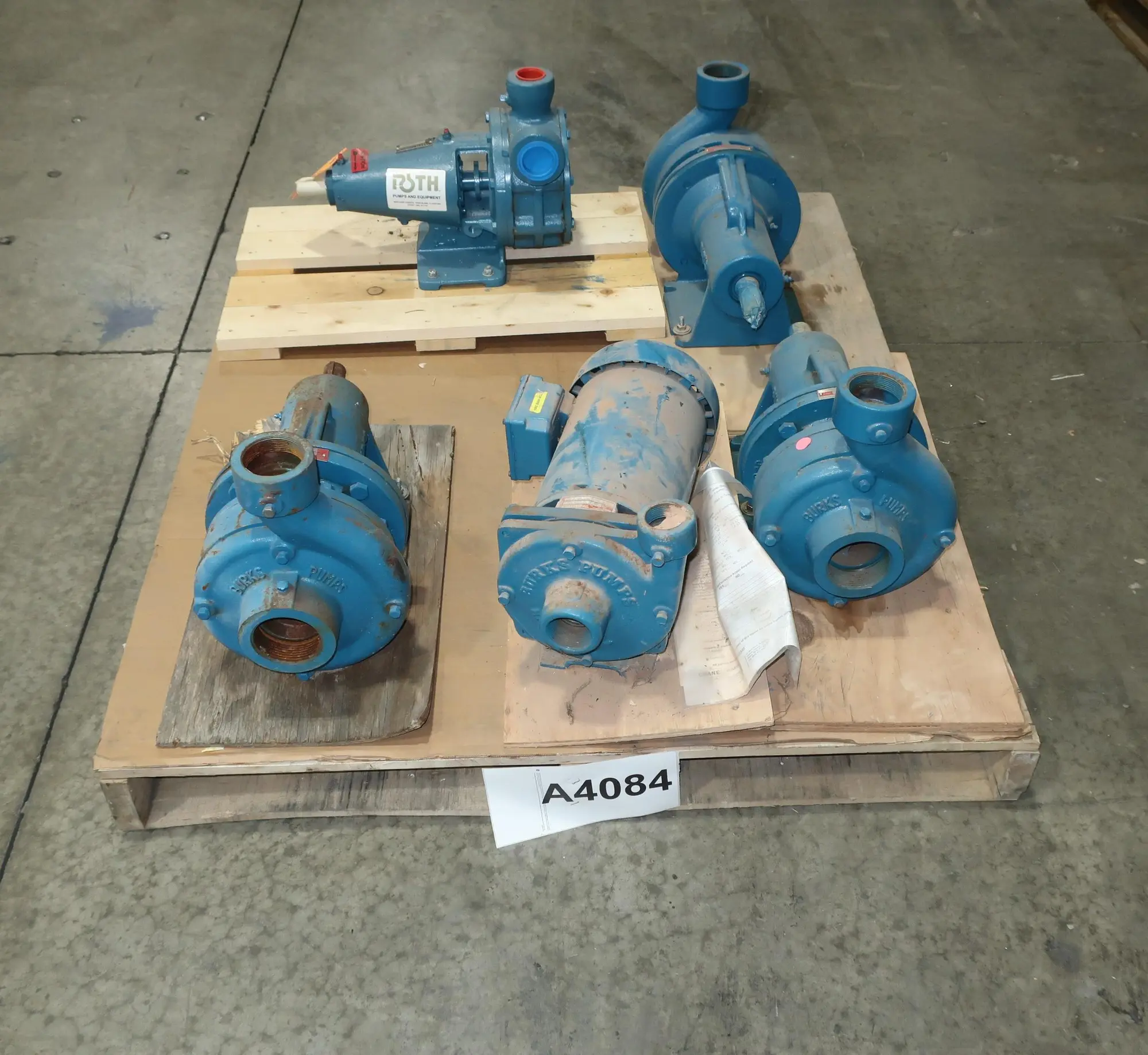 LOT OF 5 TURBINE PUMPS, BURKS, ROTH