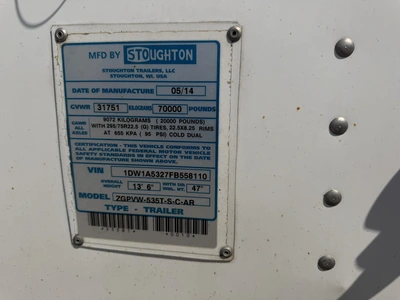 Used 2015 STOUGHTON _UNKNOWN_ Box Trailers Indiana US | Miedema Asset Management Group #1414399