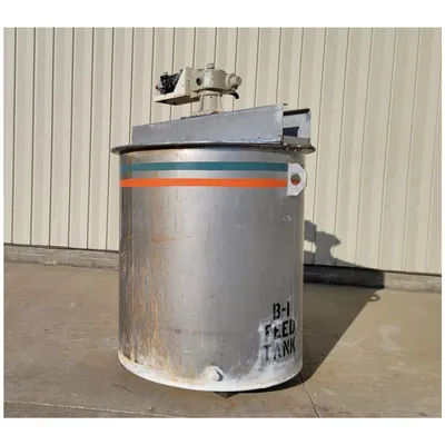 Used Bendel 2,000 Liter (550 Gallon) Stainless Steel Liquid Mix Tank w/ Agitator