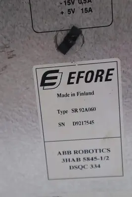 Efore ABB SR92A060 Power Supply Module 3HAB 5845-1/2 STOCK 3196
