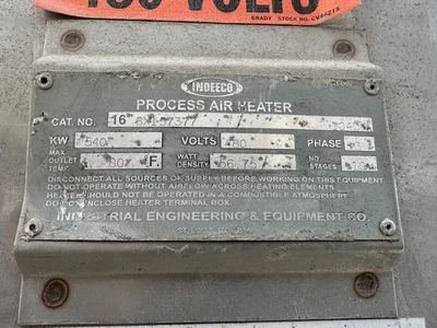 30' L x 70" Wide Carrier Fluid Bed Dryer With Heater