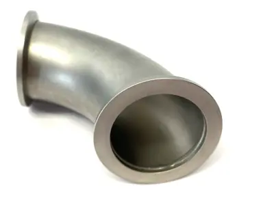 USED AGILENT STAINLESS STEEL ELBOW, 90°, NW40, 2.56 INCH CLEARANCE