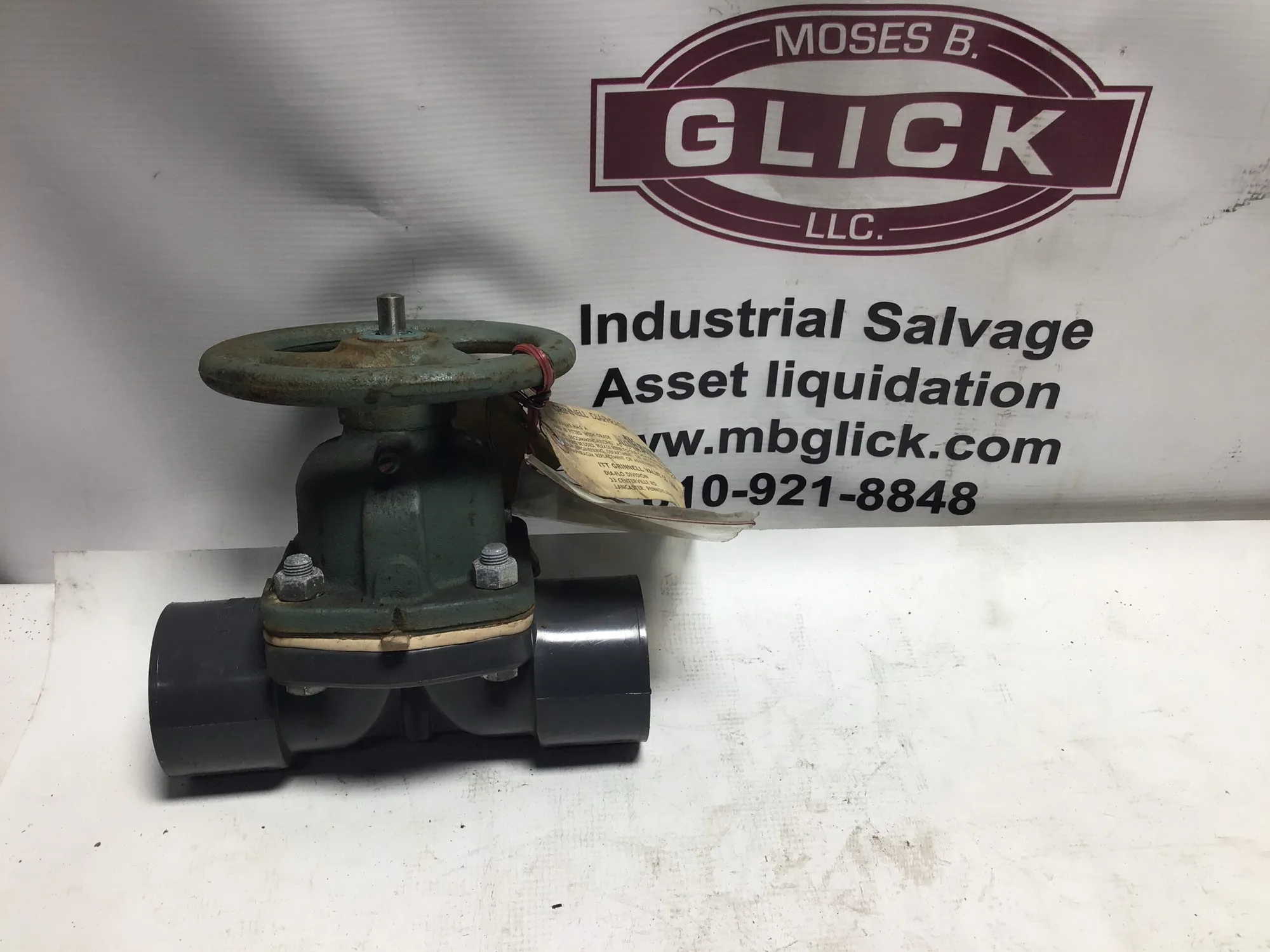 ITT Grinnell 2″ Handwheel Operated Fitted Grade Diaphragm Valve PVC Body