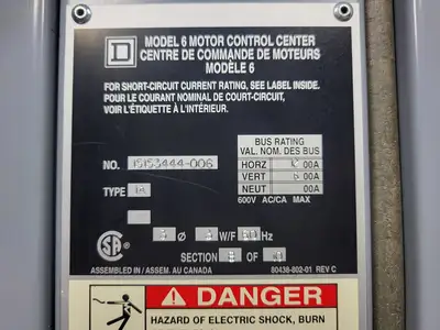 USED SQUARE D MODEL 6