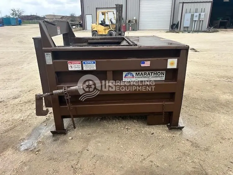 Used MARATHON TC-220T STATIONARY WITH RAMJECT 30 YARD CONTAINER Misc Recycling Texas US | US Recycling Equipment #870254