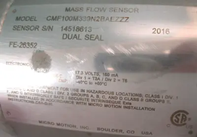USED Micro Motion CMF100 M339N2BAEZZZ