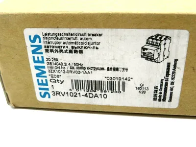 NEW SIEMENS 3RV1021-4DA10 CIRCUIT BREAKER 3RV10214DA10