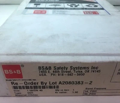 NEW BS&B Safety Systems SKR