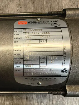 Used WARNER ELECTRIC MOH7211100 D.C. Motors South Carolina US | ESS Industrial Equipment Sales #1330670