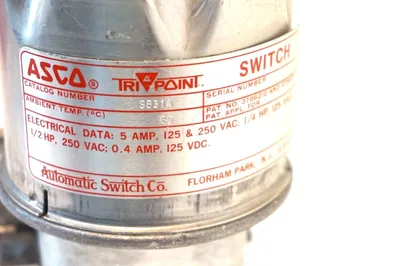 ASCO SB31A PRESSURE SWITCH
