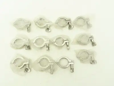 SOB 20CF2402 Steel Bolted Sanitary Clamp 304SS 1" to 1-1/2" Pipe Lot of 12