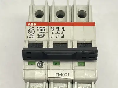 Used ABB Circuit Breaker 3-Pole 20A 480Y/277V Circuit Breakers Michigan US | Maverick Industrial Sales #1394258