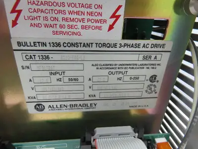 Allen Bradley 1336-B010-EAD-L3 Constant Torque AC Drive 3Ph 10Hp 13.5kw 460V