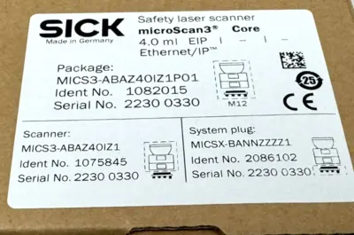 NEW SEALED SICK MICS3-ABAZ40IZ1 MICROSCAN 3 LASER SCANNER 1075845
