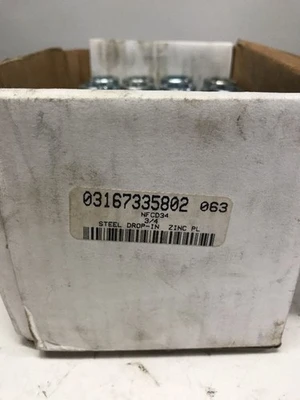 New! Steel Drop Ins 3/4" Zinc PL Qty 20 *Fast Shipping* Warranty!