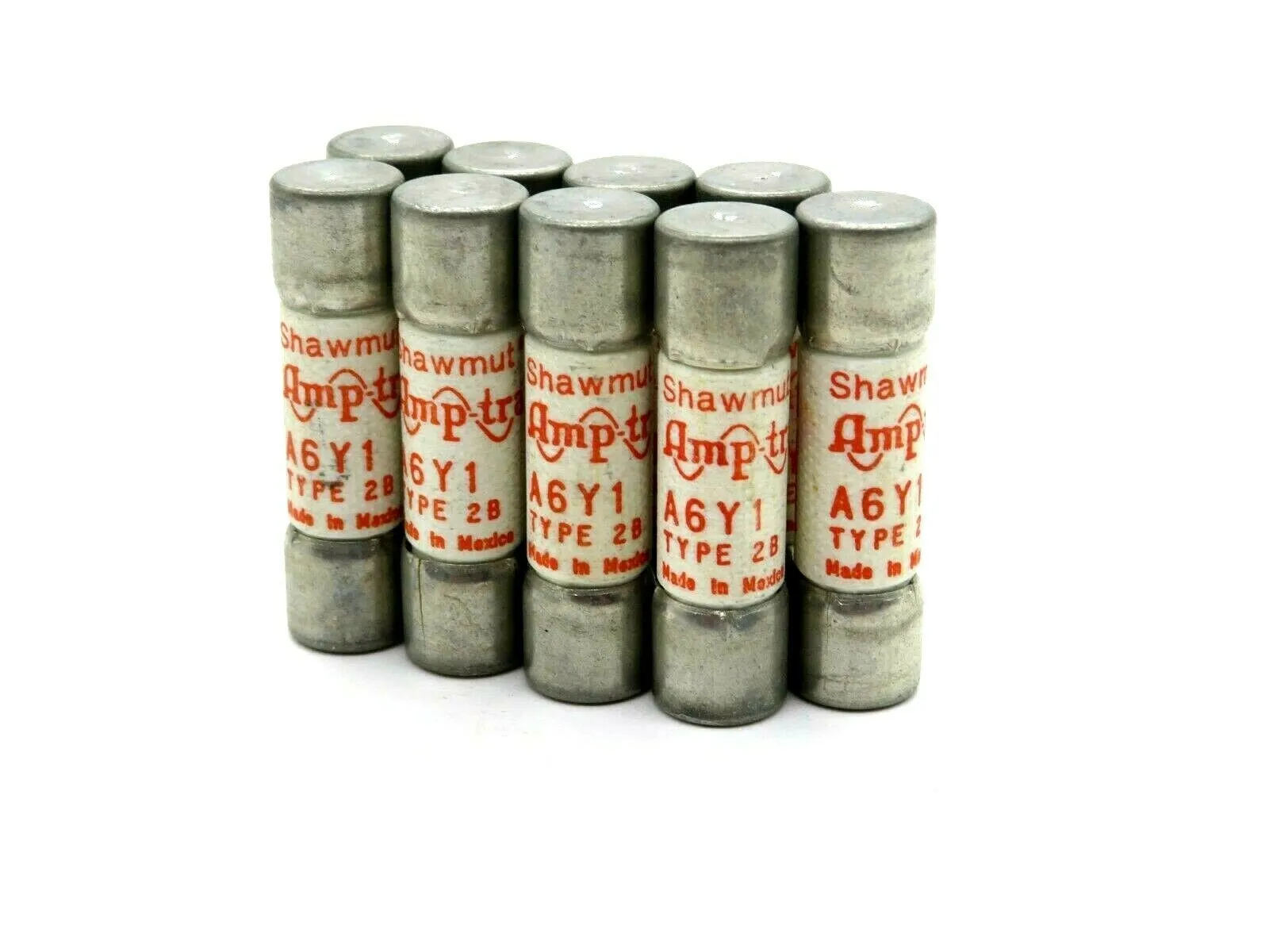 NEW LOT OF 9 GOULD SHAWMUT A6Y1 FUSE TYPE 2B 1 AMP 600V