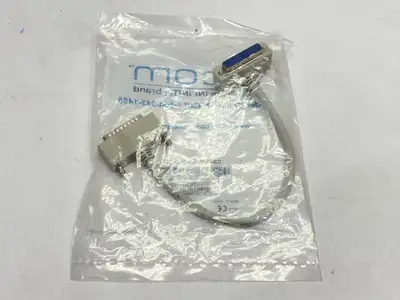 NEW L-COM MOLDED D-SUB CABLE DB25 MALE RIGHT ANGLE EXIT 3 MALE 1FT