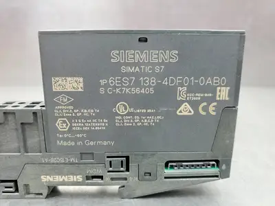 USED Siemens Simatic S7 6ES7138-4DF01-0AB0 TX/RX Module w/TM-E15C26-A1 Base