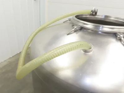 Mobile Stainless Steel Mixing Vessel 136 Gallon Tank Food Grade Sanitary Drain