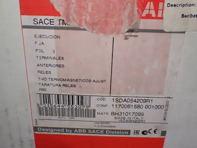 Used ABB SACE TMAX T4 H 250 Circuit Breakers Ohio US | HGR 24 #1187094