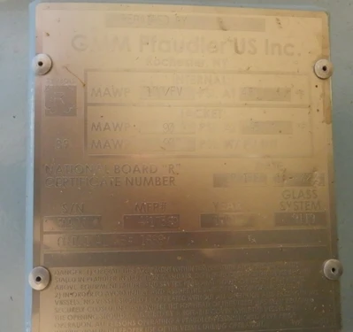 1988 DE DIETRICH 1,000 GALLON Reaktory emaliowane, atmosferyczne i ciśnieniowe | Perry Equipment (4)