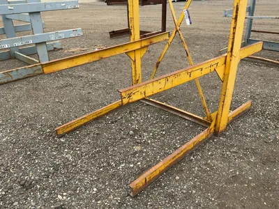 Metal Two Sided Cantilever Rack, welded together, arms stick out 47” on one side and 27-1/2” on othe...