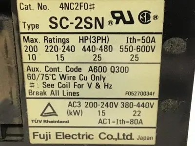 USED FUJI ELECTRIC SC-2SN 4NC2F0