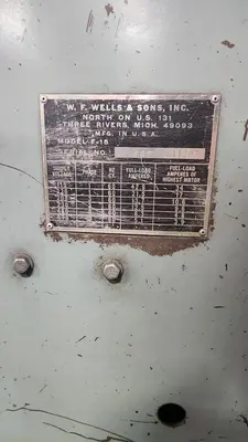 Used WF WELLS F-15 Horizontal Band Saws Kentucky US | Aucto #578092
