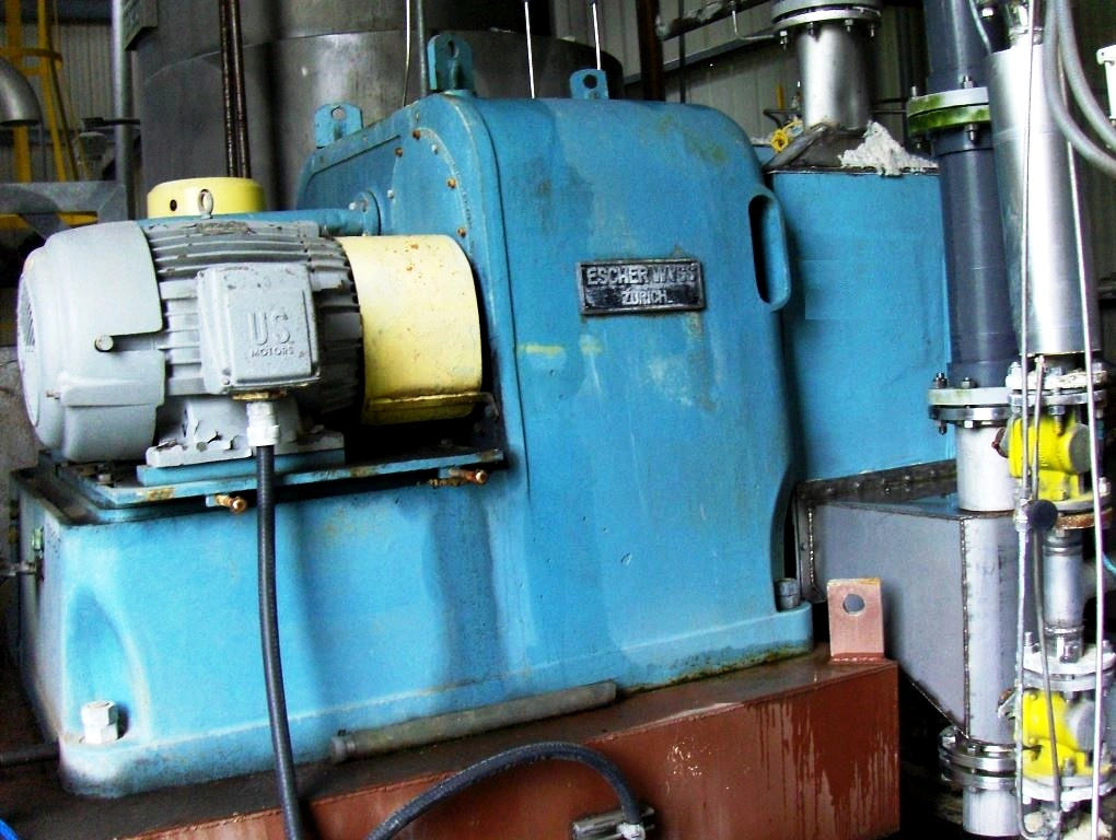 Escher-Wyss P-5 4-stage pusher centrifuge, 316SS.
