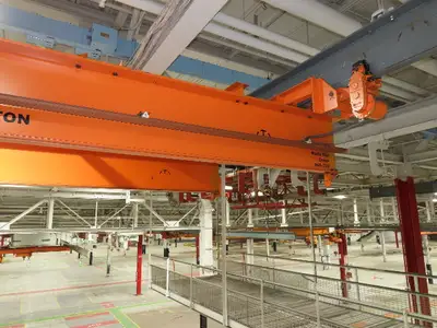 Acco Wright 7.5 Ton Double Girder Underhung Bridge Crane 18' 3" Span Work Rated