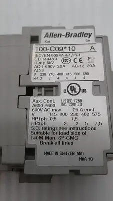 Used ALLEN-BRADLEY ALLEN-BRADLEY MOTOR STARTER 100-C09*10 A PLC Contactors | ND Industrial Surplus #1215948